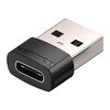 VENTION USB 2.0 MALE TO TYPE-C FEMALE ADAPTER BLACK PVC TYPE (CDWB0) (VENCDWB0)