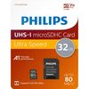 PHILIPS MICROSDHC 32GB CLASS 10 U1 UHS-I ΜΕ ΑΝΤΆΠΤΟΡΑ (PHMSDA32GUHSIU1P2) (PHIPHMSDA32GUHSIU1P2)