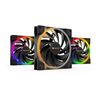 BEQUIET FAN LIGHT WINGS 140MM PWM HIGH-SPEED TRIPLE-PACK BL079, WITH ARGB HUB AND 3 LIGHT WINGS 140MM PWM HIGH SPEED BL075, 3YW.