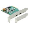 DELOCK ΚΆΡΤΑ ΕΠΈΚΤΑΣΗΣ PCI EXPRESS X4 ΣΕ 2X USB-C 90397, 10 GBPS