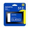 ADATA SSD 2.5" 512GB ASU650SS-512GT-R, SATA3, READ 520 MB/S, WRITE 450MB/S, 3YW.
