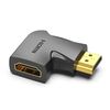 VENTION HDMI 90° MALE TO FEMALE VERTICAL FLAT ADAPTER BLACK (AIPB0) (VENAIPB0)
