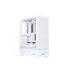 LIAN LI SUP01 WHITE - 45LT MINIMAL FOOTPRINT CASE FOR VERTICAL GPU ARGB STRIPS W. 3X 120MM FANS