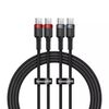 BASEUS CABLE CAFULE USB-C TO USB-C 100W1M 2PSC RED BLACK GREY BLACK (P10318306003-00) (BASP10318306003-00)
