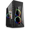SHARKOON NIGHT SHARK GAMING MIDI TOWER ΚΟΥΤΊ ΥΠΟΛΟΓΙΣΤΉ ΜΕ ΠΛΑΪΝΌ ΠΑΡΆΘΥΡΟ ΚΑΙ RGB ΦΩΤΙΣΜΌ ΜΑΎΡΟ (NIGHTSHARKARGB) (SHRNIGHTSHARKARGB)