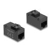 DELOCK KEYSTONE MODULE RJ45 90638, ΘΗΛΥΚΌ ΣΕ ΘΗΛΥΚΌ, CAT 6A UTP, ΜΑΎΡΟ