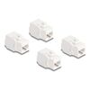 DELOCK KEYSTONE MODULE 86051, RJ45 ΣΕ LSA, CAT.6A UTP, ΛΕΥΚΌ, 4ΤΜΧ