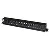 POWERTECH CABLE MANAGEMENT NETW-0029 ΓΙΑ RACK 19"/1U, ΠΛΑΣΤΙΚΌ, ΜΑΎΡΟ