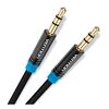 VENTION COTTON BRAIDED 3.5MM MALE TO MALE AUDIO CABLE 1M BLACK METAL TYPE (HIGH-END SERIES) (P350AC100-B-M) (VENP350AC100-B-M)
