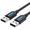 VENTION USB 2.0 A MALE TO A MALE CABLE 1M BLACK PVC TYPE (COJBF) (VENCOJBF)