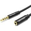 VENTION COTTON BRAIDED 3.5MM AUDIO EXTENSION CABLE 0.5M BLACK METAL TYPE (BHBBD) (VENBHBBD)
