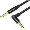 VENTION 3.5MM MALE TO 90° MALE AUDIO CABLE 1M BLACK METAL TYPE (BAKBF-T) (VENBAKBF-T)