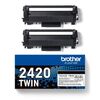 BROTHER TN2420 TONER TWIN PACK BLACK (TN2420TWIN) (BRO-TN-2420TWIN)