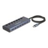 DELOCK USB-C HUB 63410 ΜΕ ΔΙΑΚΌΠΤΕΣ, 7X ΘΥΡΏΝ, 5GBPS, 20W, USB-C ΣΎΝΔΕΣΗ, ΜΠΛΕ