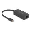 DELOCK ΑΝΤΆΠΤΟΡΑΣ ΔΙΚΤΎΟΥ 66046, USB-C, 2.5GBPS ETHERNET, ΜΑΎΡΟΣ