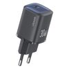 USAMS ΦΟΡΤΙΣΤΉΣ ΤΟΊΧΟΥ US-CC251, USB-C, 30W, GAN, ΜΑΎΡΟΣ