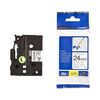 BROTHER TZE-FX251 LABELLING TAPE CASSETTE – BLACK ON WHITE FLEXIBLE-ID, 24MM WIDE (TZEFX251) (BROTZEFX251)