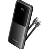 VENTION 10.000MAH POWER BANK (MICRO-USB + USB-C + USB-A + USB-A) WITH BUILT-IN TYPE-C AND LIGHTNING CABLES 22.5W BLACK LED DISPLAY TYPE (FHOB0) (VENFHOB0)