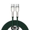 BASEUS CAFULE METAL BRAIDED USB 2.0 CABLE USB-C MALE - USB-C MALE ΠΡΆΣΙΝΟ 2M (CATJK-D06) (BASCATJK-D06)