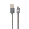 GEMBIRD CC- USB2S-AMLM-1M-BG PREMIUM USB TO 8-PIN CABLE (METAL PLUGS,SPIRAL BRAID)1M,GREY METAL (CC-USB2S-AMLM-1M-BG) (GEMCC-USB2S-AMLM-1M-BG)
