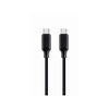GEMBIRD BRAIDED USB 2.0 CABLE USB-C MALE - USB-C MALE ΜΑΎΡΟ 1.5M (CC-USB2-CMCM60-1.5M) (GEMCC-USB2-CMCM60-1.5M)