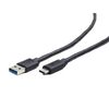 GEMBIRD REGULAR USB 3.0 CABLE USB-C MALE - USB-A MALE ΜΑΎΡΟ 1.8M (CCP-USB3-AMCM-6) (GEMCCP-USB3-AMCM-6)