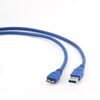 GEMBIRD REGULAR USB 3.0 TO MICRO USB CABLE ΜΠΛΕ 0.5M (CCP-MUSB3-AMBM-0.5M) (GEMCCP-MUSB3-AMBM-0.5M)