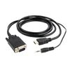 GEMBIRD HDMI TO VGA MINI JACK CONVERTER 3M BLACK (A-HDMI-VGA-03-10) (GEMA-HDMI-VGA-03-10)