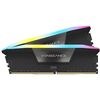 CORSAIR RAM DIMM XMS5 KIT 2X16GB CMH32GX5M2B6400C36, DDR5, 6400MHZ, LATENCY 36-48-48-104, 1.4V, VENGEANCE RGB, XMP 3.0, RGB LED, BLACK, LTW.