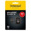 INTENSO MICROSDXC CARD 64GB CLASS 10 (3413490) (NSO3413490)