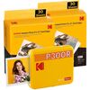 KODAK MINI 3 RETRO 4PASS SMARTPHONE PHOTO PRINTER PORTABLE (7.6 X 7.6 CM) + 8 SHEETS, YELLOW