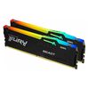KINGSTON MEMORY KF552C40BBAK2-64 FURY BEAST RGB DDR5, 5200MT/S, 64GB KIT OF 2