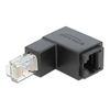 DELOCK ΑΝΤΆΠΤΟΡΑΣ RJ45 86423, CAT 6 UTP, ΓΩΝΙΑΚΌΣ 90°, ΜΑΎΡΟΣ