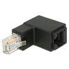 DELOCK ΑΝΤΆΠΤΟΡΑΣ RJ45 86424, CAT 6 UTP, ΓΩΝΙΑΚΌΣ 90°, ΜΑΎΡΟΣ