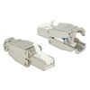 POWERTECH ΒΎΣΜΑ ΔΙΚΤΎΟΥ RJ45 CAB-N351, CAT 6A STP, TOOL-FREE, ΜΕΤΑΛΛΙΚΌ