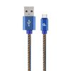 GEMBIRD USB TYPE-C CABLE (METAL CONNECTORS NYLON BRAID IN DENIM - JEANS) 1M (CC-USB2J-AMCM-1M-BL) (GEMCC-USB2J-AMCM-1M-BL)