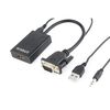 CABLEXPERT ΜΕΤΑΤΡΟΠΈΑΣ 3.5MM / USB-A / VGA MALE ΣΕ HDMI FEMALE (A-VGA-HDMI-01) (GEMA-VGA-HDMI-01)