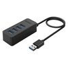ORICO USB HUB W5P-U3, 4X ΘΥΡΏΝ, USB 3.0, 5GBPS, USB ΣΎΝΔΕΣΗ, 1M ΚΑΛΏΔΙΟ, ΜΑΎΡΟ
