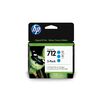 HP ΜΕΛΆΝΙ INKJET NO.712 CYAN 3-PACK (3ED77A) (HP3ED77A)