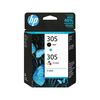 HP ΜΕΛΆΝΙ INKJET 305 2-PACK BLACK/COLOR (6ZD17AE) (HP6ZD17AE)