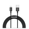 BASEUS LIGHTNING SUPERIOR SERIES CABLE, FAST CHARGING, DATA 2.4A, 1M BLACK (CALYS-A01) (BASCALYS-A01)