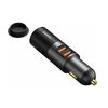 BASEUS CAR CHARGER SHARE TOGETHER 2X USB / CIGARETTE LIGHTER SOCKET, PPS, PD3.0, QC4.0+, SCP, 120W GRAY (CCBT-D0G) (BASCCBT-D0G)