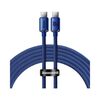 BASEUS CRYSTAL SHINE CABLE USB-C TO USB-C, 100W, 2M BLUE (CAJY000703) (BASCAJY000703)
