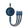 BASEUS ΚΑΛΏΔΙΟ USB 3ΣΕ1 ΓΙΑ MICROUSB/USB-C/LIGHTNING BRIGHT MIRROR 3 66W/2A 1.1M ΜΠΛΕ (CAMJ010103) (BASCAMJ010103)