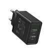 VENTION 2-PORT USB (A+A) WALL CHARGER (18W/18W) EU BLACK (FBAB0-EU) (VENFBAB0-EU)
