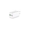 MEDIARANGE 100W GAN FAST CHARGING ADAPTER 2X USB-C AND 1X USB-A & USB-C POWER DELIVERY AND QUICK CHARGE ENABLED WHITE (MRMA123)