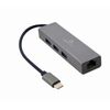 GEMBIRD USB 2.0 HUB 4 ΘΥΡΏΝ ΜΕ ΣΎΝΔΕΣΗ USB-C ΛΕΥΚΌ (A-CMU3-LAN-01) (GEMA-CMU3-LAN-01)