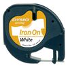 ΤΑΙΝΊΑ ΕΤΙΚΕΤΟΓΡΆΦΟΥ DYMO IRON-ON 18769 (ΜΑΎΡΑ ΓΡΆΜΜΑΤΑ ΣΕ ΛΕΥΚΌ ΦΌΝΤΟ) (S0718850) (DYMO0718850)