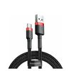 BASEUS CAFULE BRAIDED USB 2.0 CABLE USB-C MALE - USB-A MALE ΜΑΎΡΟ 2M (CATKLF-C91) (BASCATKLF-C91)