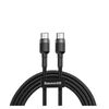 BASEUS CAFULE BRAIDED USB 2.0 CABLE USB-C MALE - USB-C MALE ΓΚΡΙ 2M (CATKLF-HG1) (BASCATKLF-HG1)